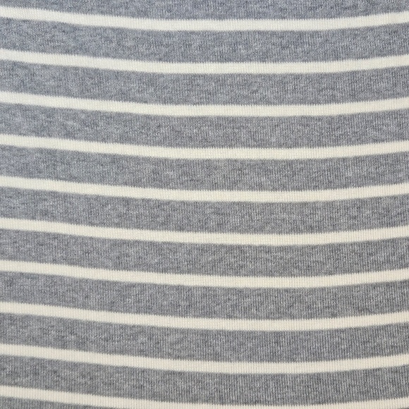 L.L.‎ Bean Turtleneck Womens XL Gray White Striped Cozy Knit Shirt Winter Top - Picture 6 of 7